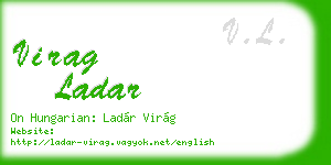 virag ladar business card