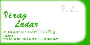 virag ladar business card